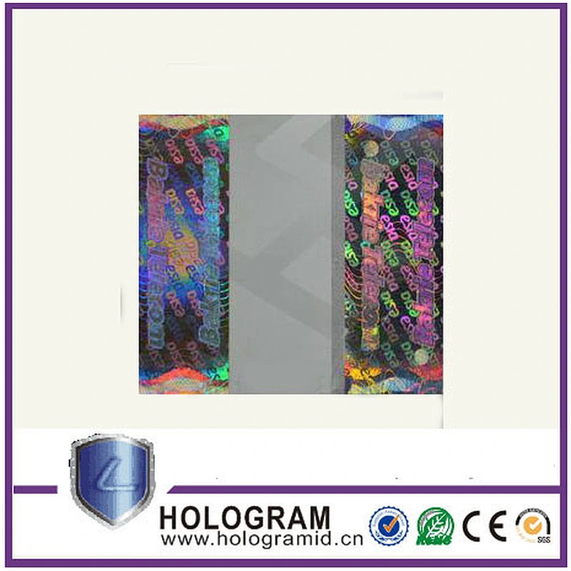 Anti-counterfeiting hologram strip label with roll form finish