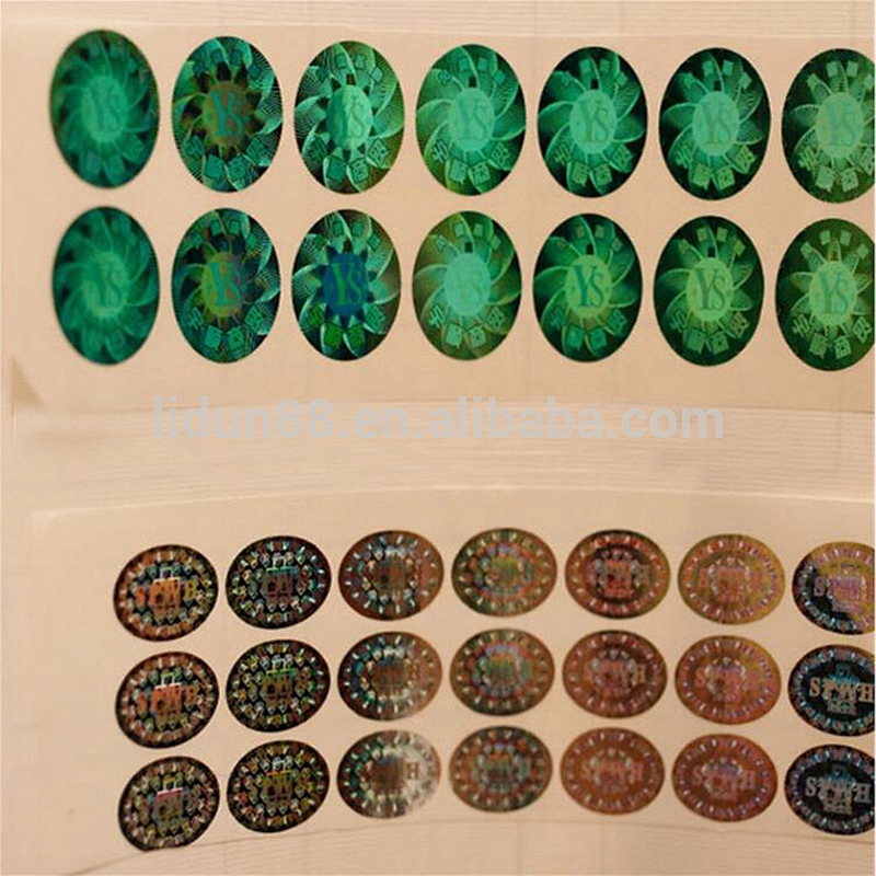 Cheap custom made 3d security transparent laser Hologram sticker label
