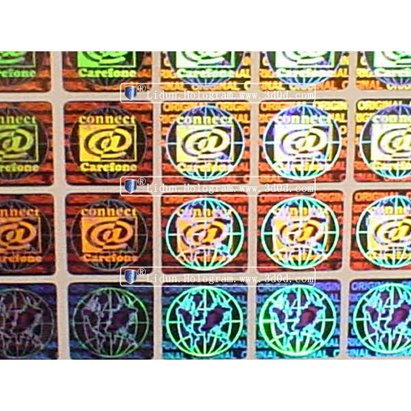 3D printing company name printed custom products use hologram stickers
