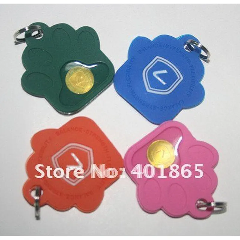 Energy silicone dog tag silicon key chain with holograms