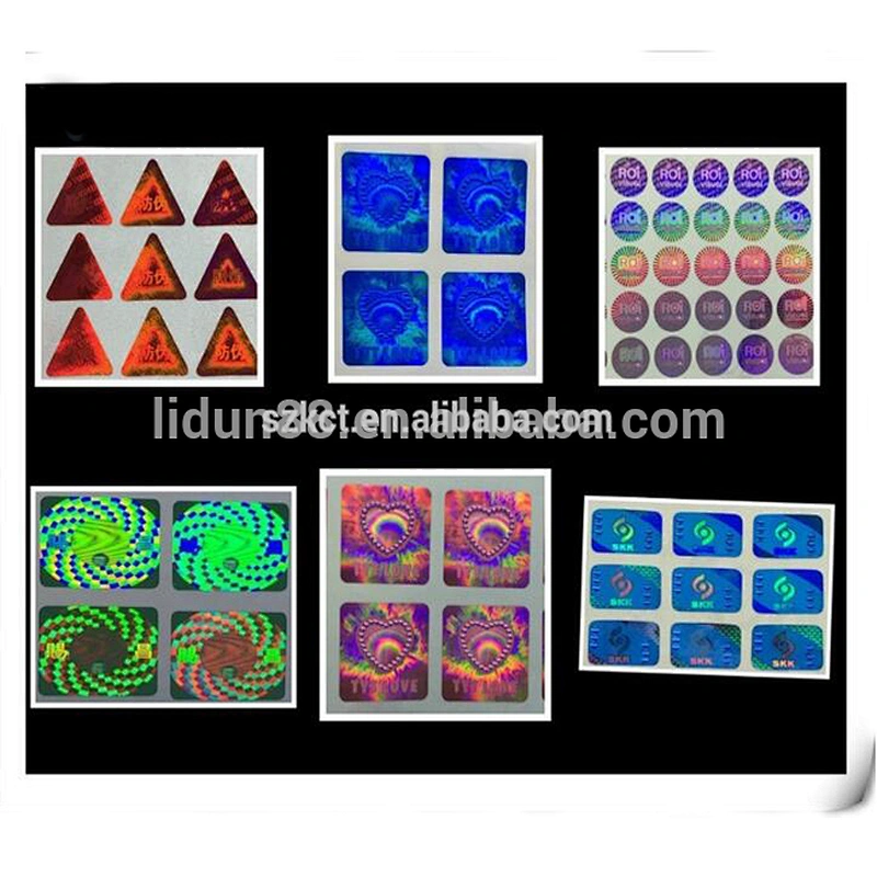 Cheap custom made 3d security transparent laser Hologram sticker label