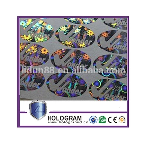 Rainbow color iridescent 3D hologram label sticker