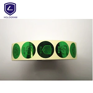 Circular 3D transparent holographic sticker, 3D laser anti-counterfeiting sticker