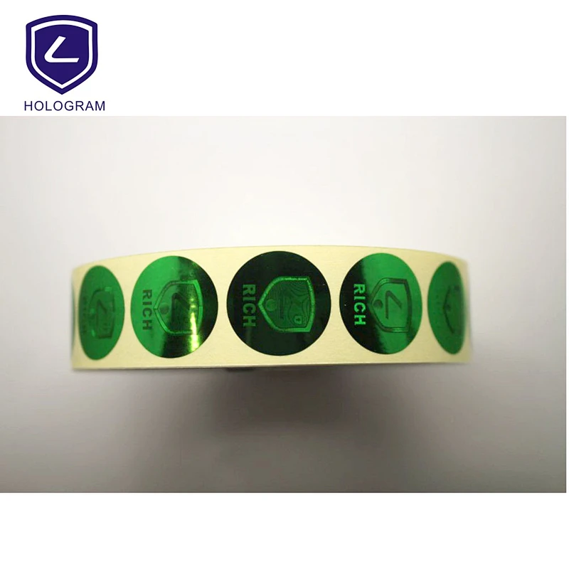 Circular 3D transparent holographic sticker, 3D laser anti-counterfeiting sticker