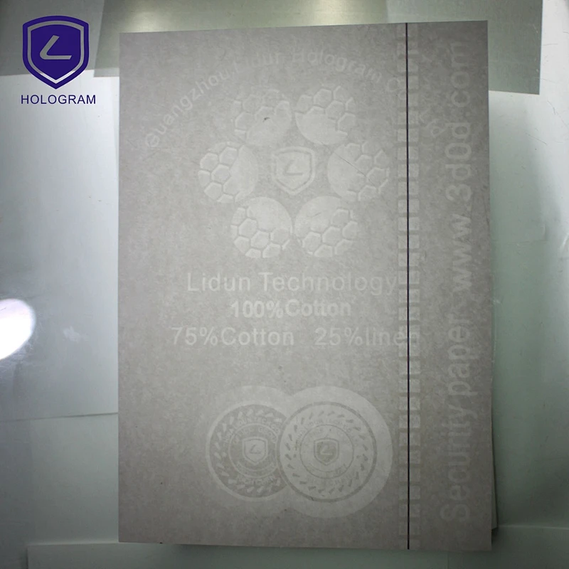 Kuwait watermark papers printing, LianLong brand watermark papers processing