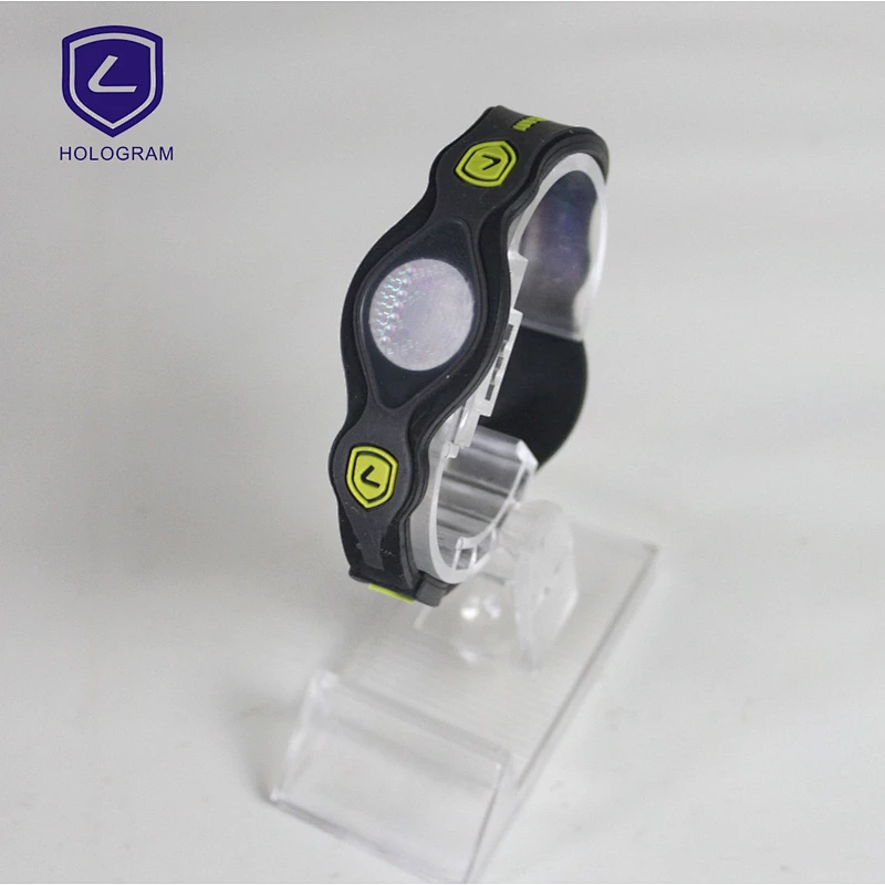 customized hologram silicone bracelet