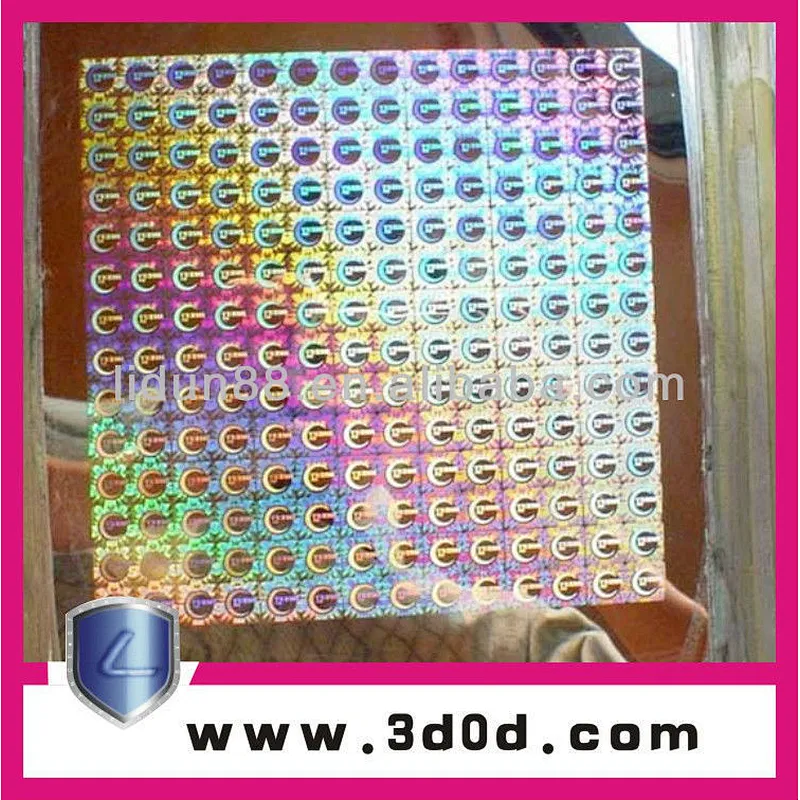 2d/3d laser hologram sticker/anti-fake holographic labels