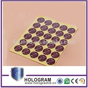 High security sticker label printing