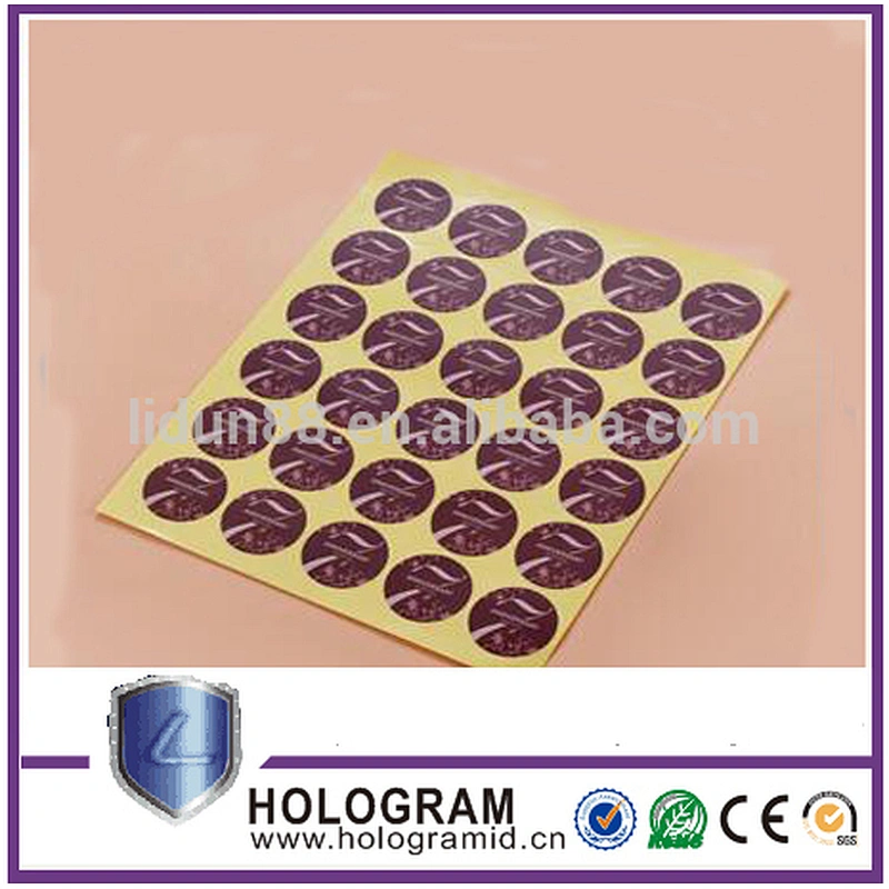 High security sticker label printing