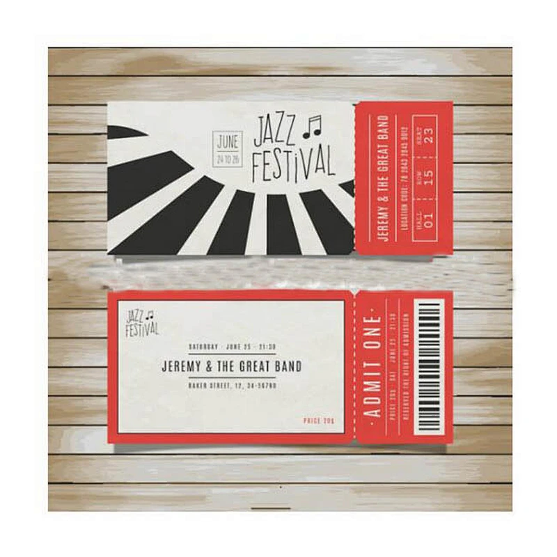 Hot Stamping Foil Gift Coupon Silver Foil Embossing Security Coupon Security paper ticket with hologram design