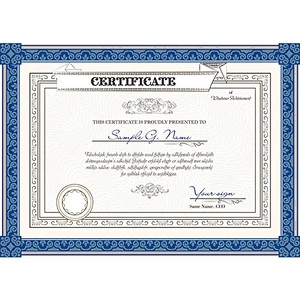 Promotional A4 file paper certificate holder,certificate of origin,certificate sample