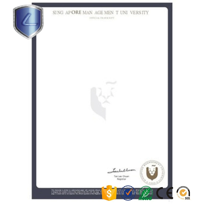 color fiber fluorescent security watermark paper for certificate from ...