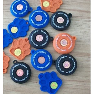 Energy silicone dog tag silicon key chain with holograms