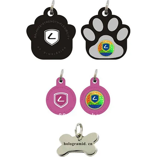 2012 fashion healthy silicone ion pet tags with hologram