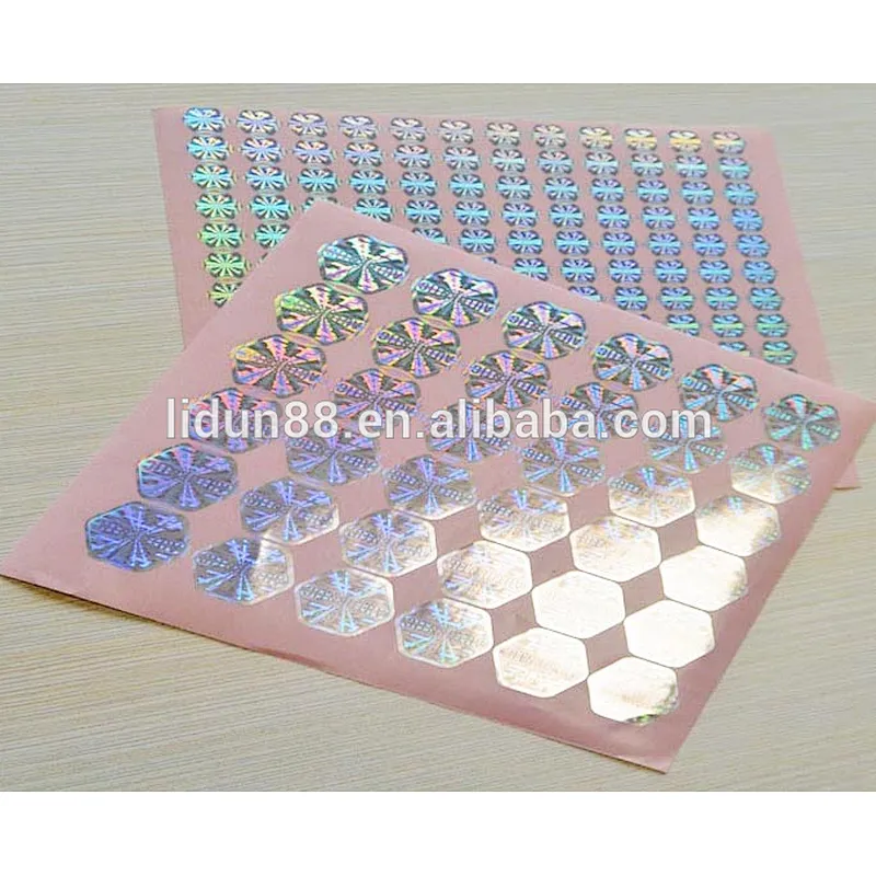 4.9cm big round hologram sticker