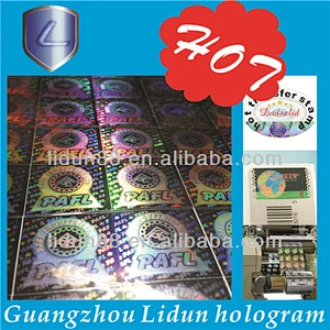 High security round shape security silver holgram label