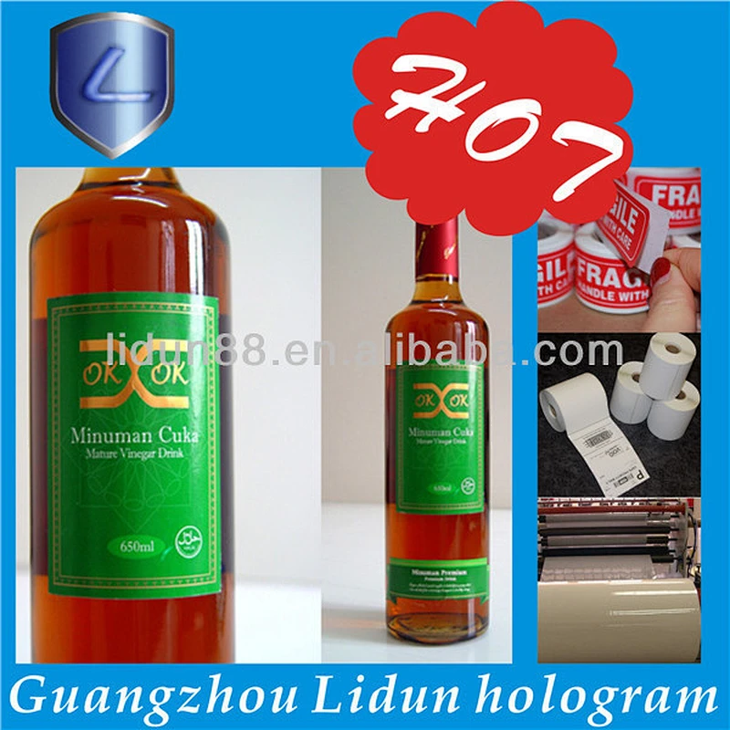 new arrive China wholesale customized roll lable sticker/wine bottle label size