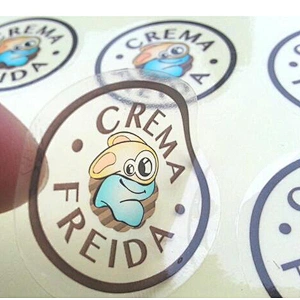 Custom logo printed waterproof self adhesive promotional stickers