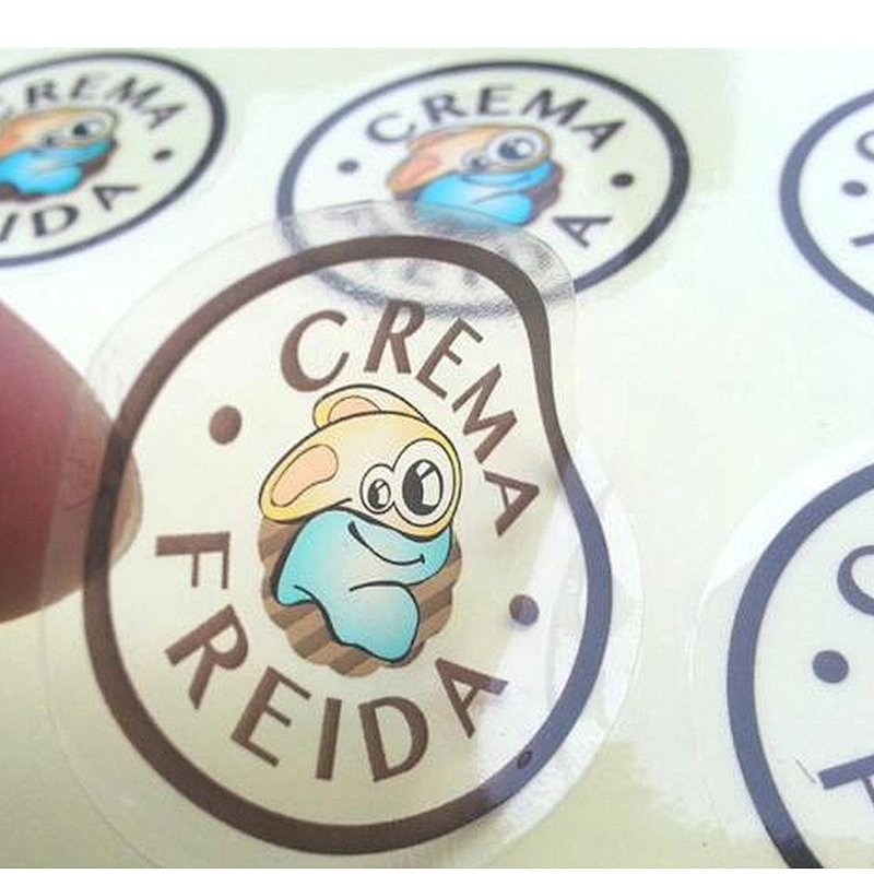 Custom logo printed waterproof self adhesive promotional stickers