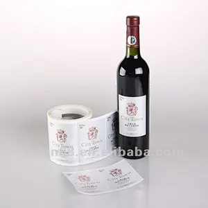 High Quality PVC shrink wrap bottle lables/clear plastic labels in roll or piece for gift packaging