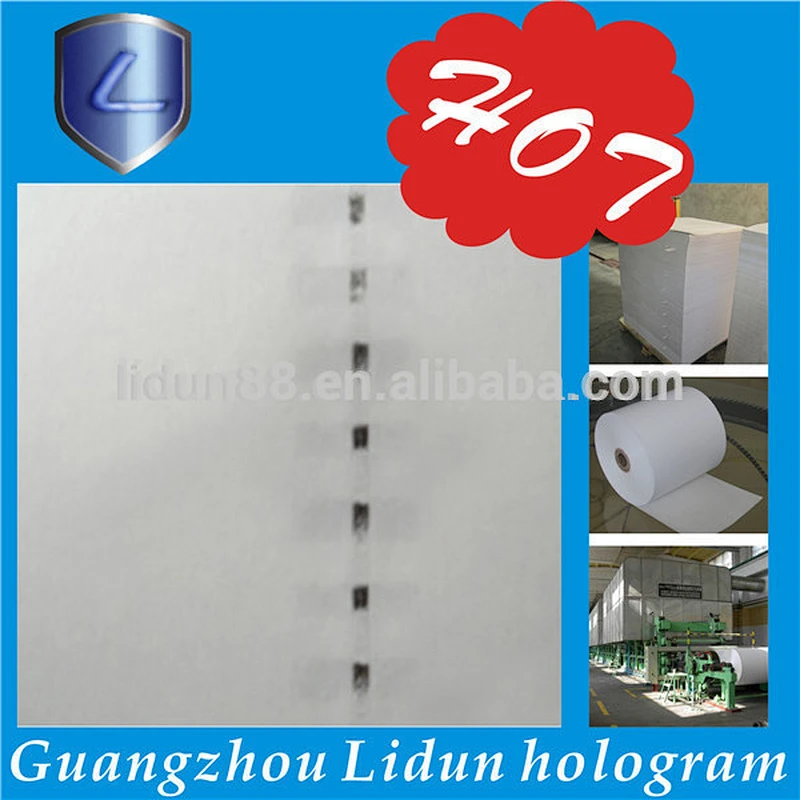Watermark paper / security thread paper / security fiber paper from ...