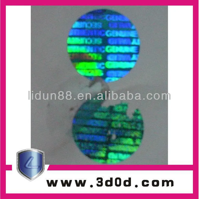 Customized anti-counterfeit Hologram label for pharmacy