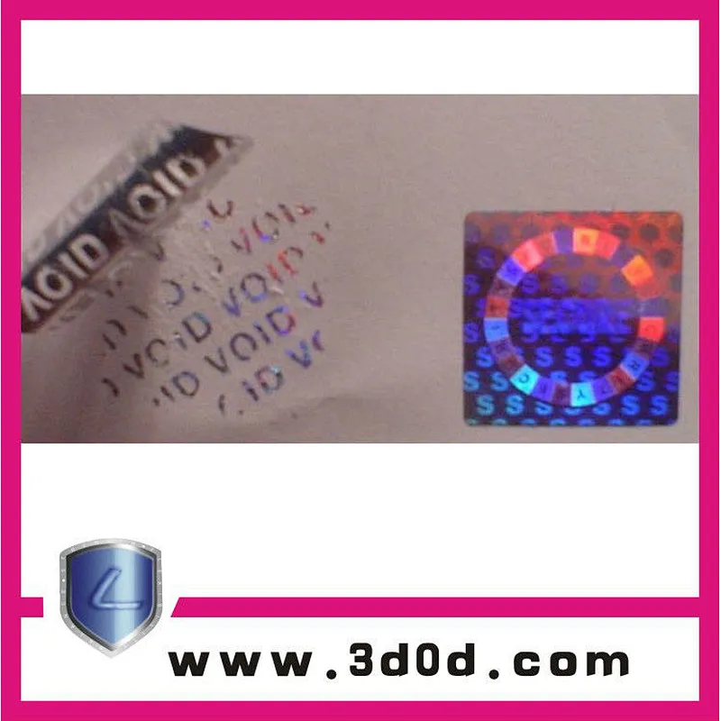 Hologram sticker with color changing/ UV