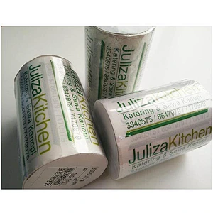 Clear PET material round label stickers printing with High speed rotary printing machine