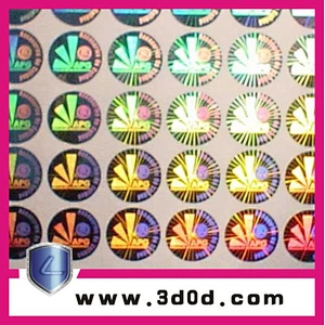 hot stamping foil pass security holographic 3d custom hologram sticker