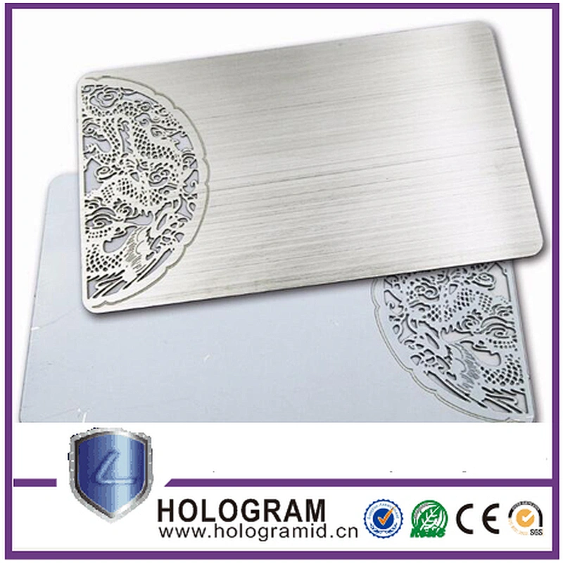 Manufacturer printing popular custom engraved silver metal business card