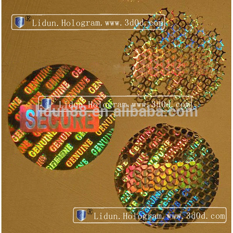 newest high quality customized self adhesive anti-fake label 3D hologram sticker