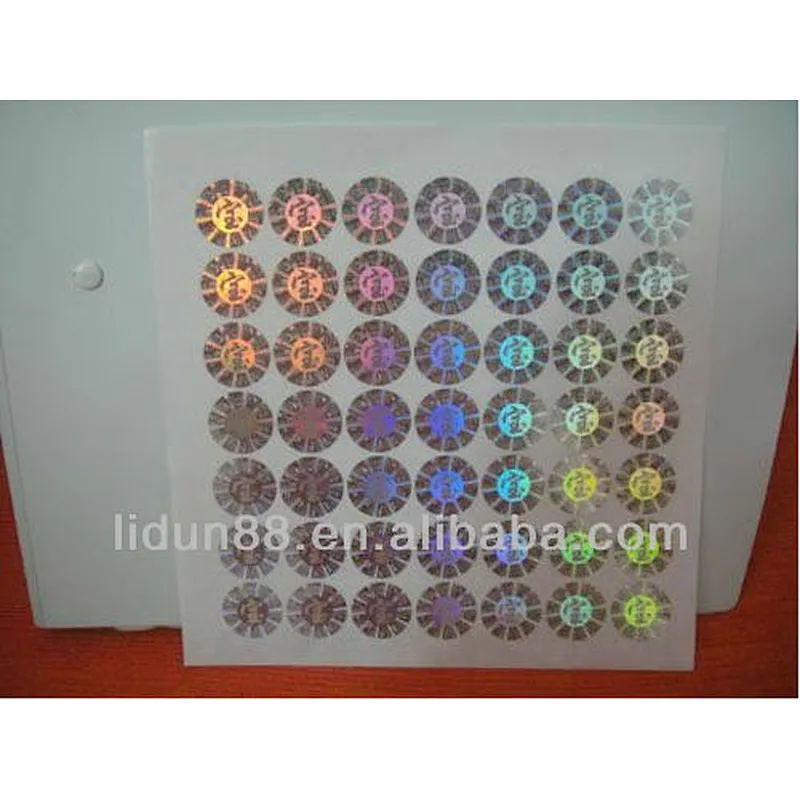 Manufacturing hologram laser number label
