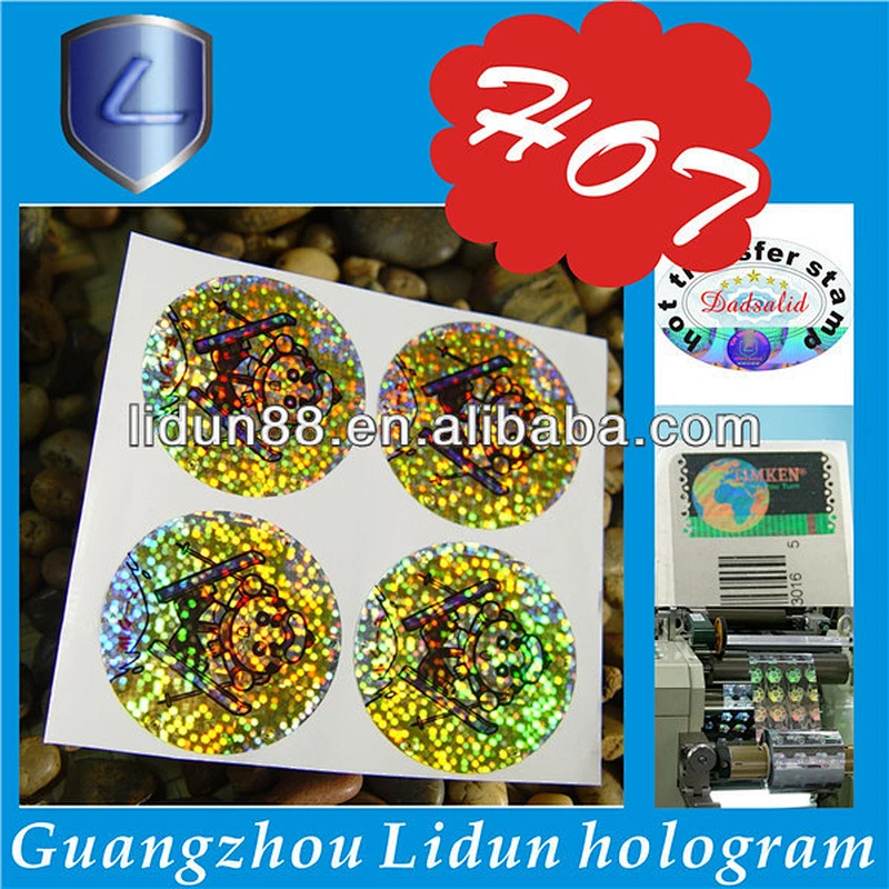 2d/3d anti-fake hologram label, laser label hologram printer, holographic label
