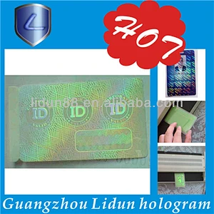 Full Color Magstrip Id Hologram Overlay Card