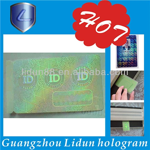 Full Color Magstrip Id Hologram Overlay Card