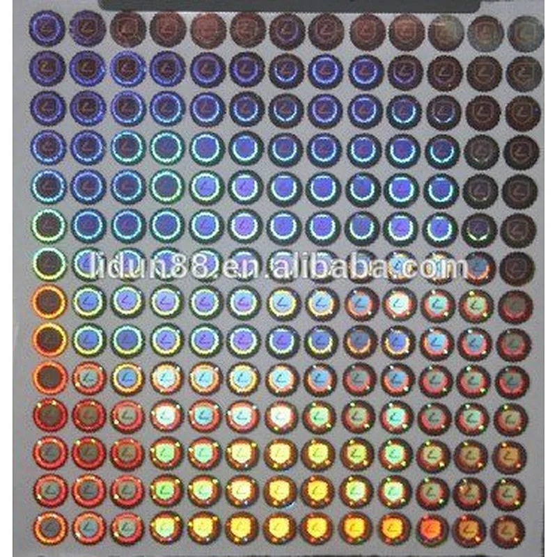 Hot stamping Hologram Sticker for Packaging & Printing Lidun