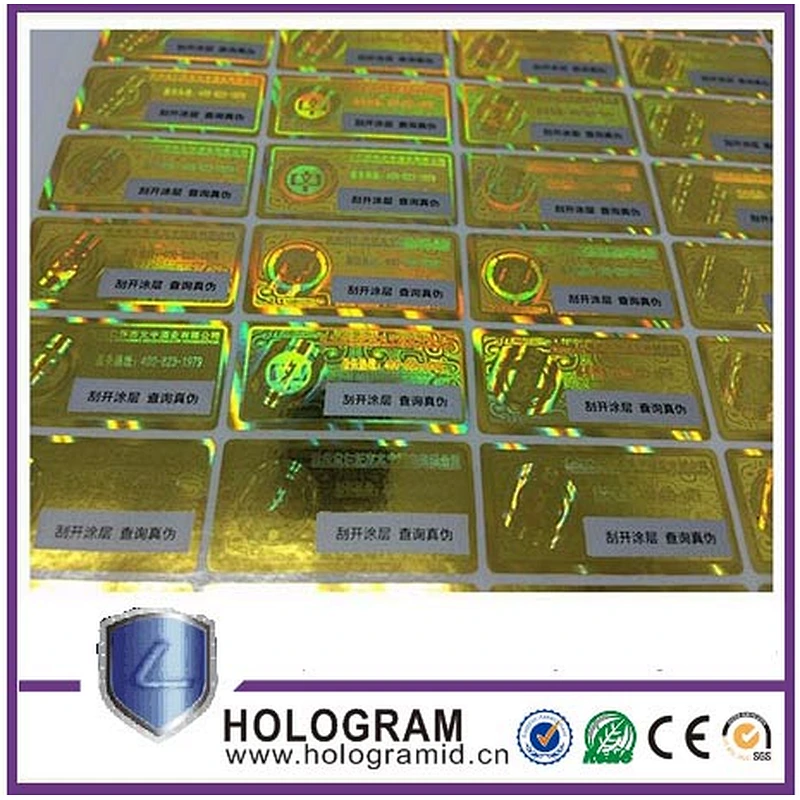 Custom order adhesive label type hologram sticker label provide by label printing machine