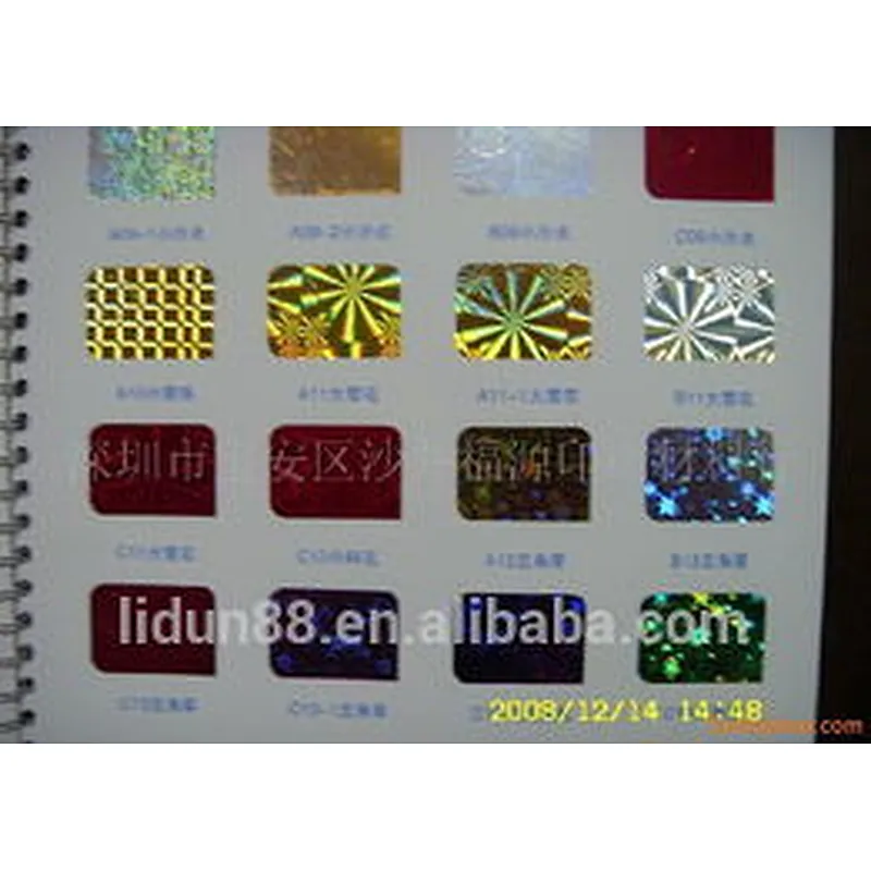 Laser security hologram sticker label laser label hologram printer