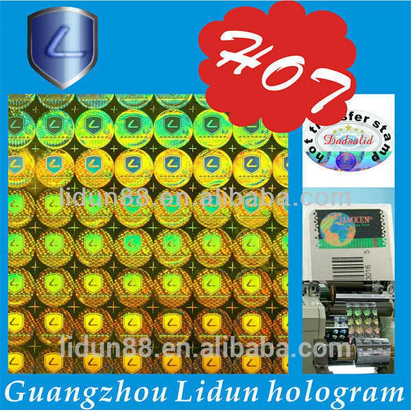 laser label hologram printer hologram sticker/ label