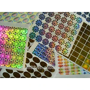 Transparent hologram of 3 d holographic stickers
