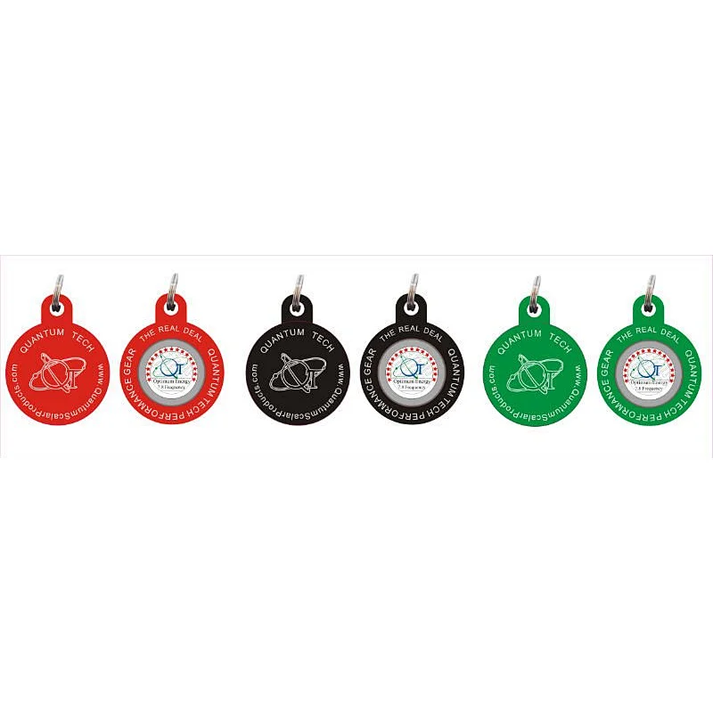 Energy silicone dog tag silicon key chain with holograms