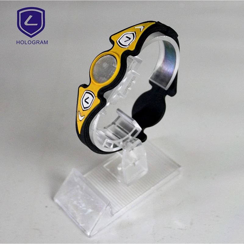 customized hologram silicone bracelet