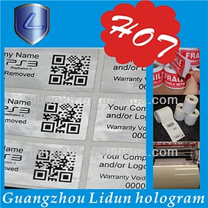 QR code good waterproof sticker printing, RFID NFC QR code tag