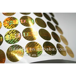 smile color customized hologram sticker