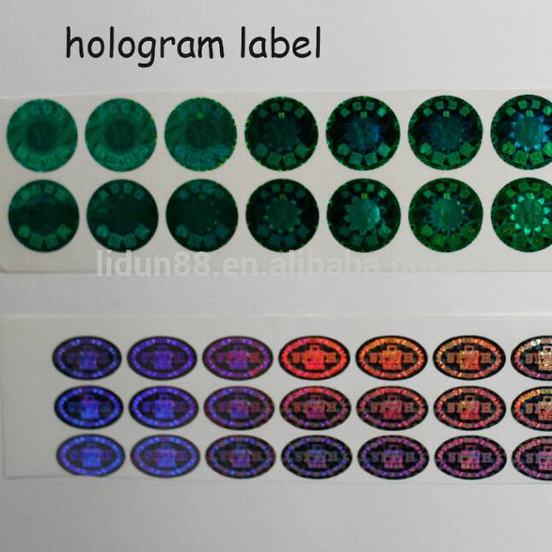 Cheap custom made 3d security transparent laser Hologram sticker label