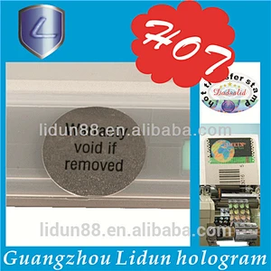 Aliababa new arrival laser printer waterproof labels transparent hologram Adhesive Sticker