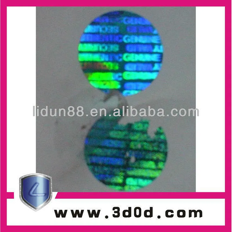 3D custom holographic security signs