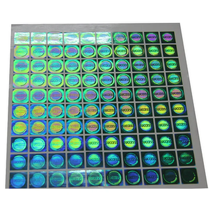 waterproof 3D hologram security self adhesive sticker label
