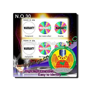A grade make anti-counterfeit labels and hologram stickers make in Guangzhou