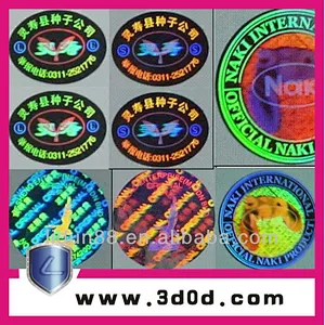 Serial Number Hologram Label With Printing in guangzhou